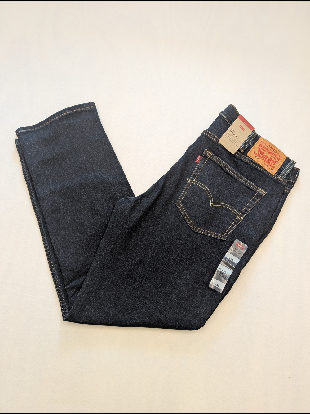 Levi’s 514 Straight Fit Jeans Men’s 38x30 Straight Leg Blue Denim Pants